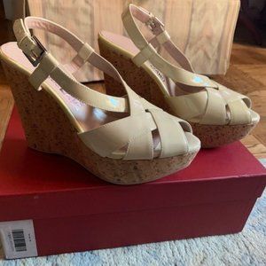 FERRAGAMO WEDGE SANDALS - NEW IN BOX
